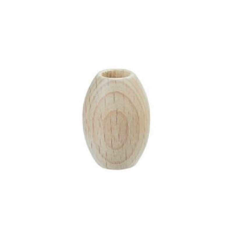 Houten macramé kralen ovaal 22 x 30 mm