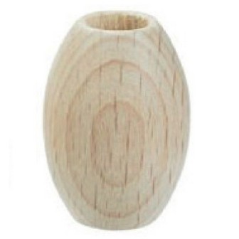 Houten macramé kralen ovaal 28 x 44 mm
