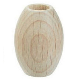 Perles de macramé en bois ovale 28 x 44 mm