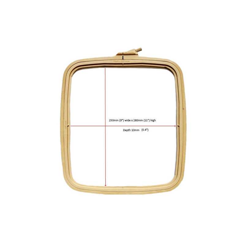 Stickrahmen Nurge 25 x 28 cm Kaffeebraun