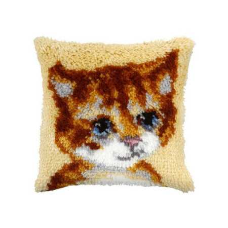 Latch hook cushion kit cat nr 4018