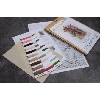 Stickset das Pferd in Blumen