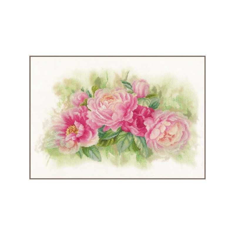 Embroidery kit kit Bouquet of peonies