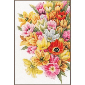 Borduurpakket Bedek me met tulpen