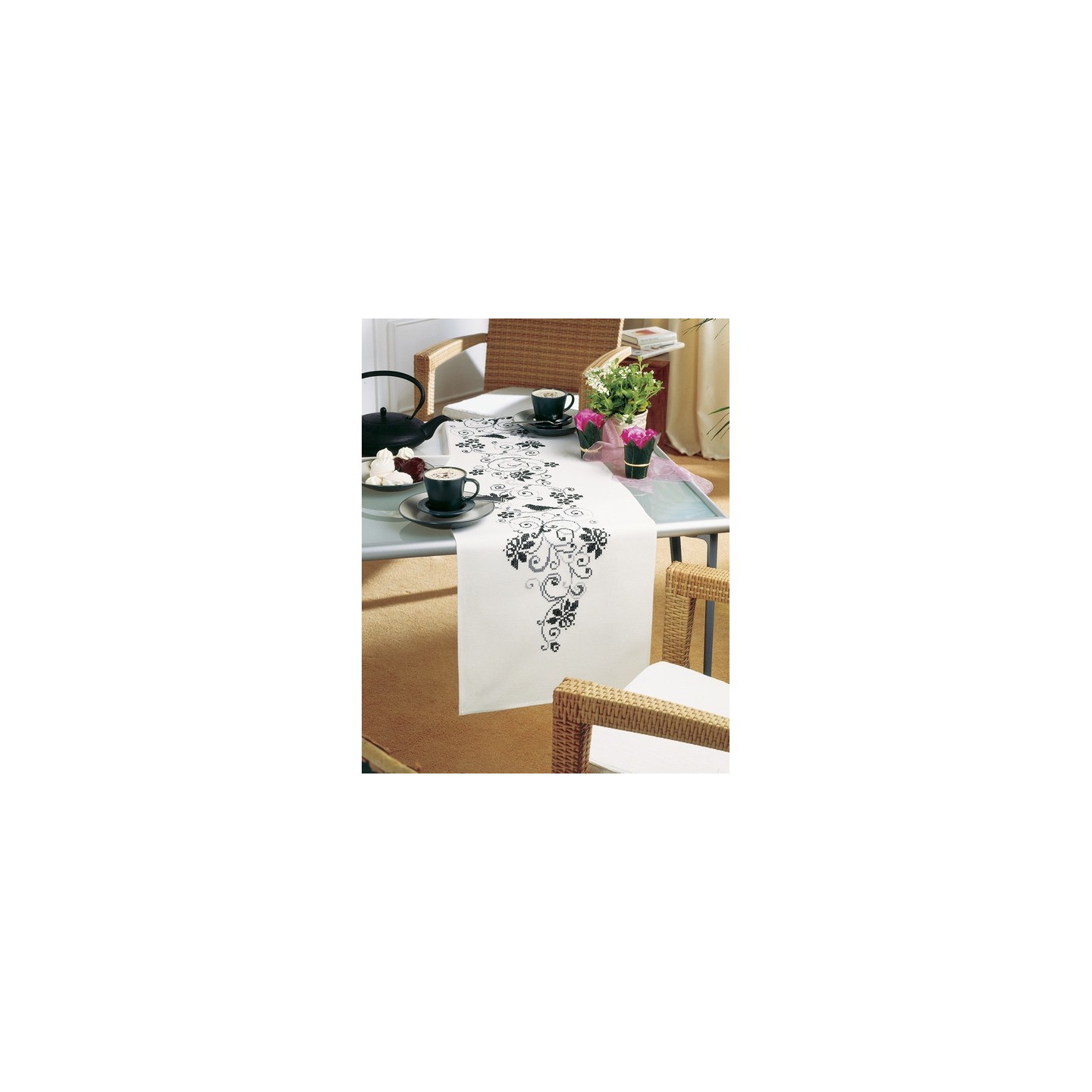 Bedruckter Läuferpackung Blumen