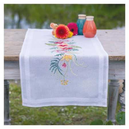 Bedruckter Läuferpackung Tropische Blumen