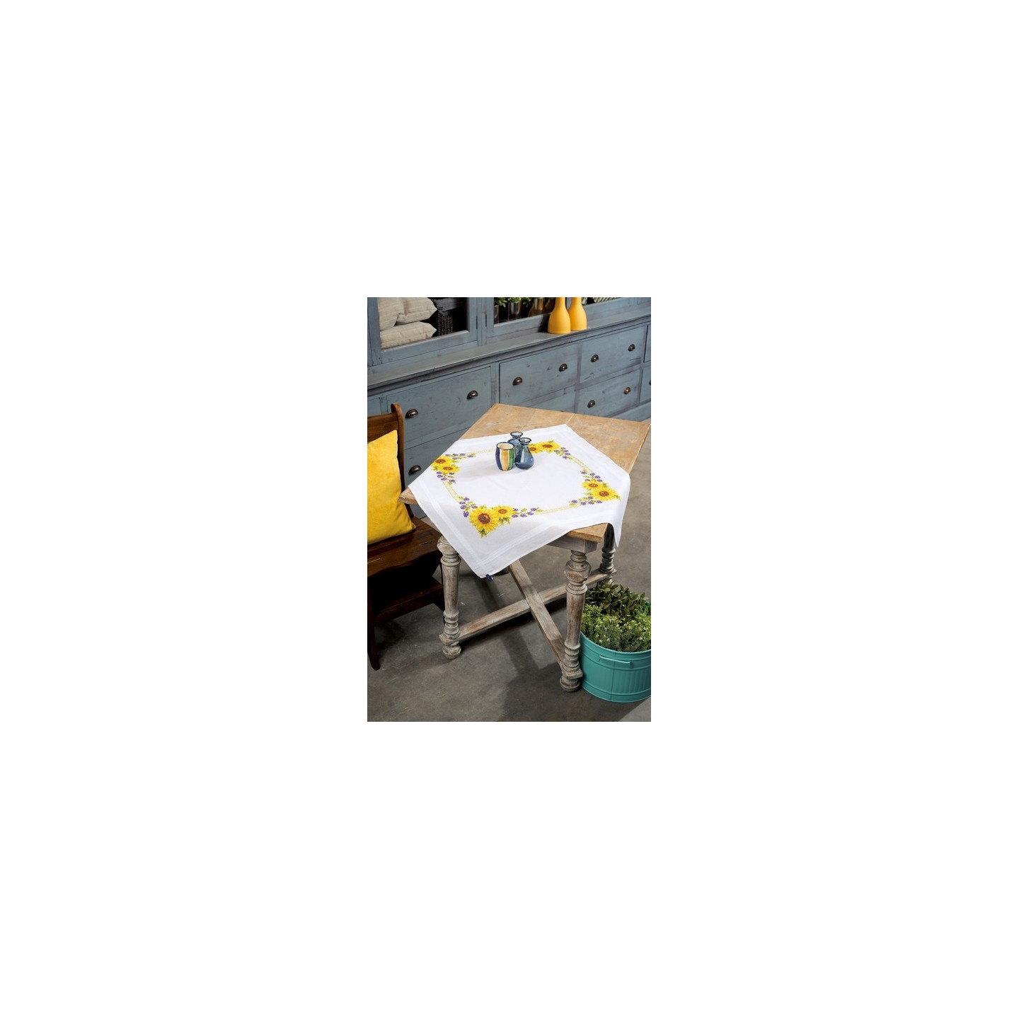 Bedruckte Deckepackung Sonnenblumen