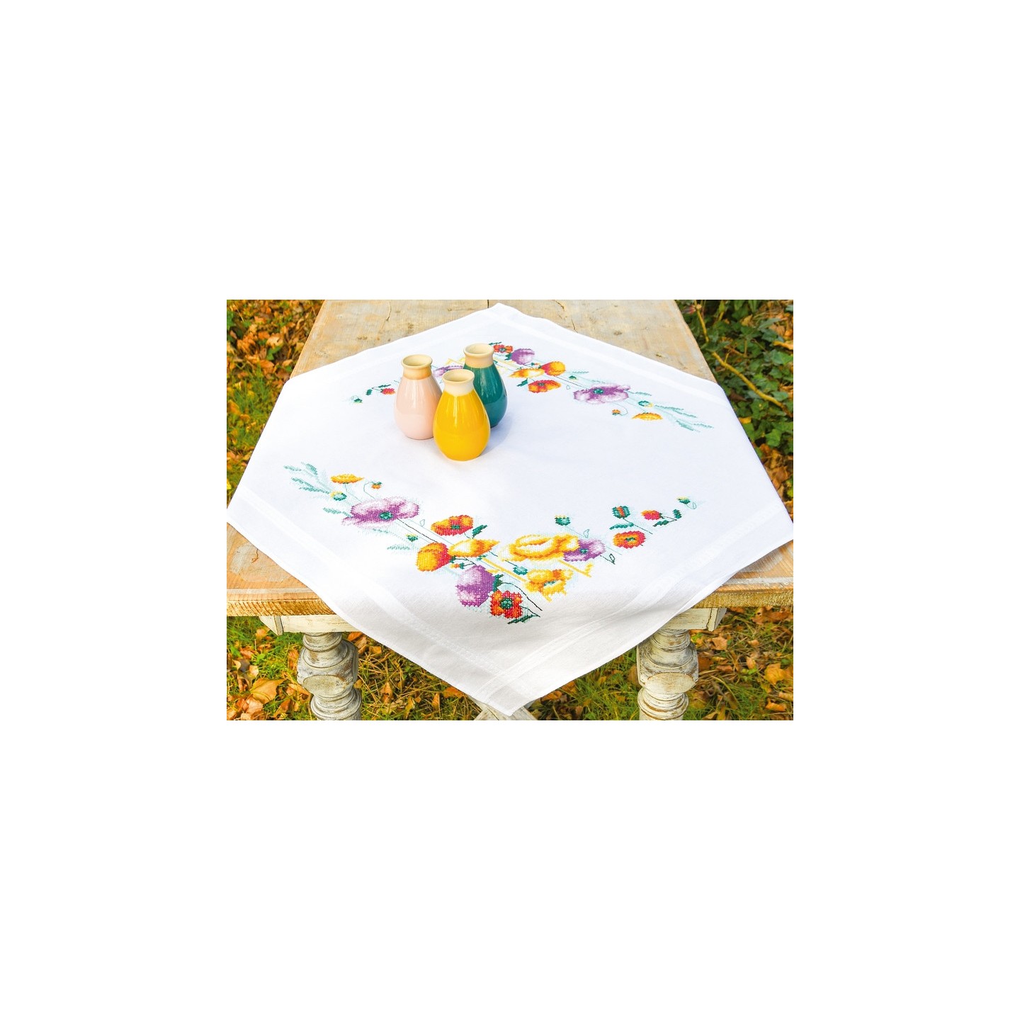 Bedruckte Deckepackung Mohnblumen