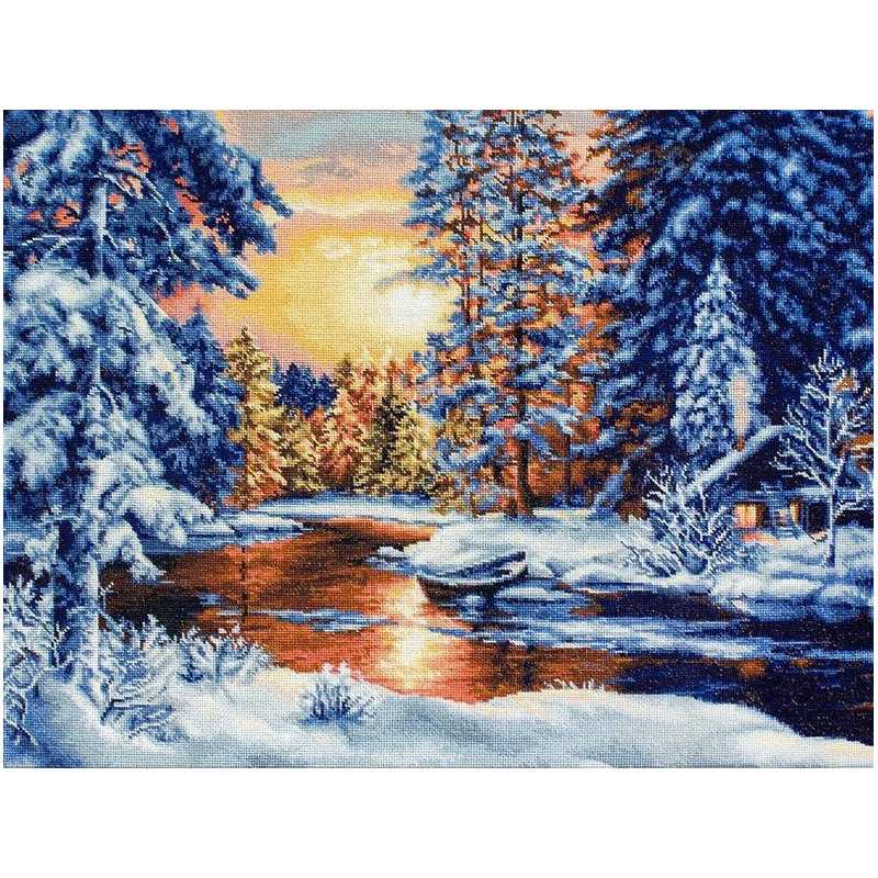 Stickset Winterlandschaft