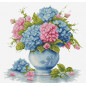Kit de broderie Vase avec Hortensia Kit de broderie Vase avec Hortensia