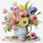 Embroidery kit Tulips Bouquet Embroidery kit Tulips Bouquet