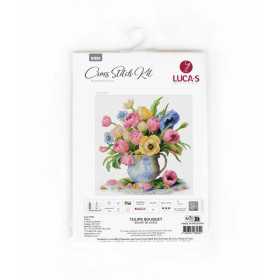 Luca-S Kit de broderie Bouquet de tulipes