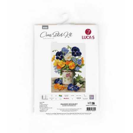 Embroidery kit Pansies Bouquet