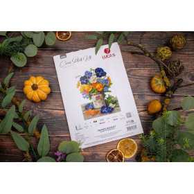 Luca-S Embroidery kit Pansies Bouquet