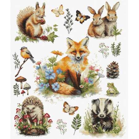 Stickset Waldtiere