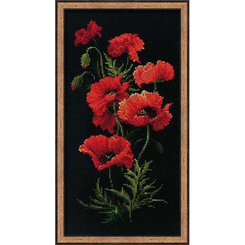 Stickset Mohnblumen Stickset Mohnblumen