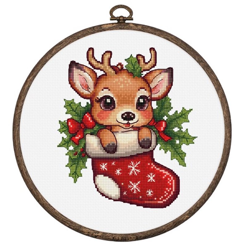 Borduurpakket De verrassing van de Kerstman Borduurpakket De verrassing van de Kerstman
