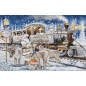 Borduurpakket Kerstman express wit Borduurpakket Kerstman express wit