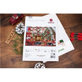 Luca-S Embroidery kit Cosy Fireplace