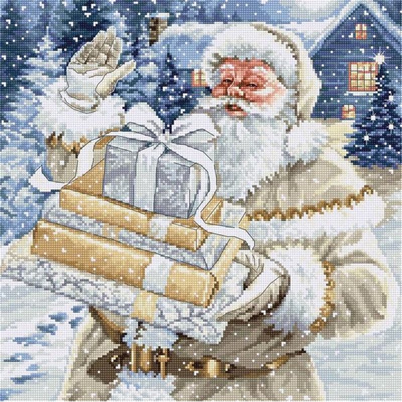 Embroidery kit Santa and Pressies Embroidery kit Santa and Pressies