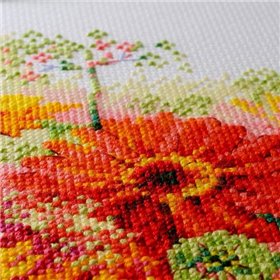 Riolis Stickset Aquarell Gerbera