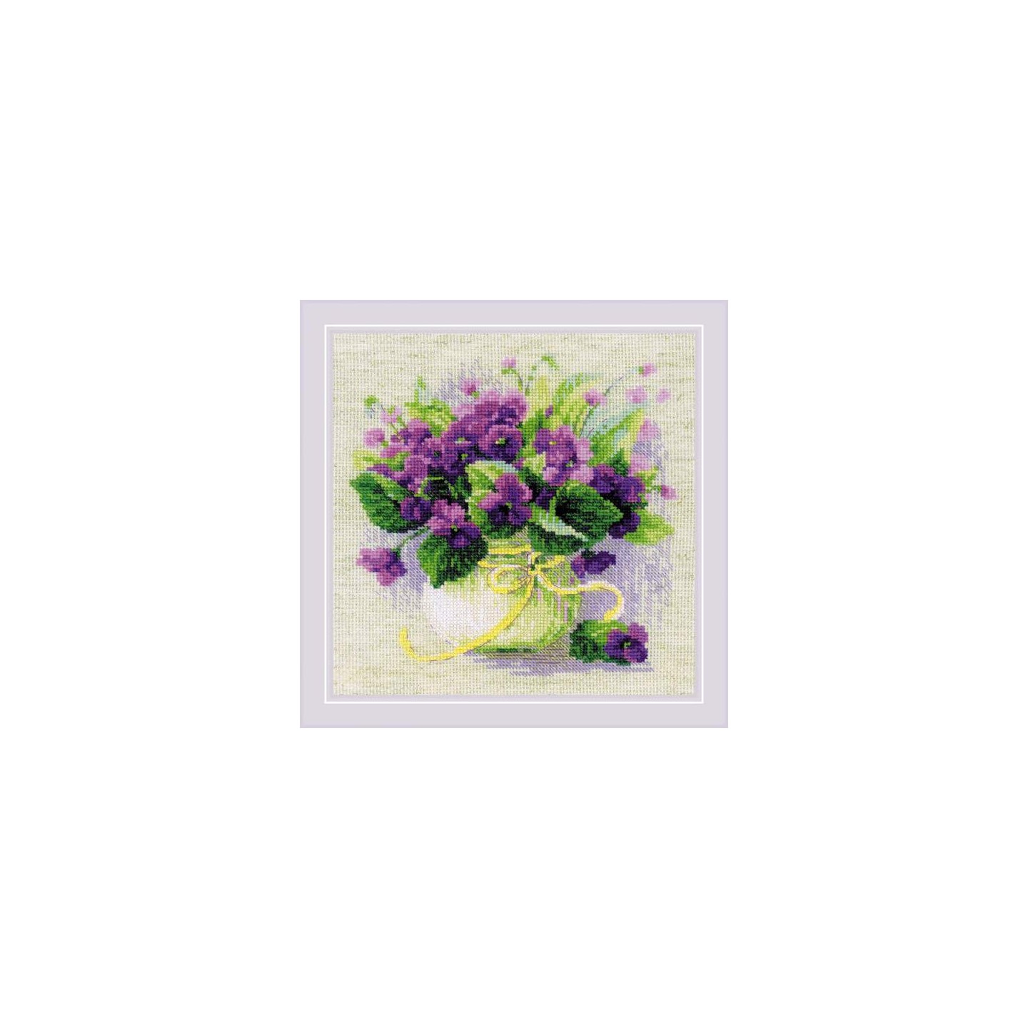 Riolis Embroidery kit Violets in a Pot