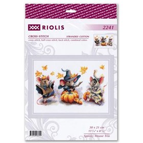 Kit de broderie Trio de souris effrayantes