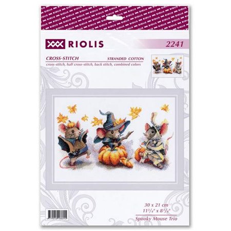 Kit de broderie Trio de souris effrayantes