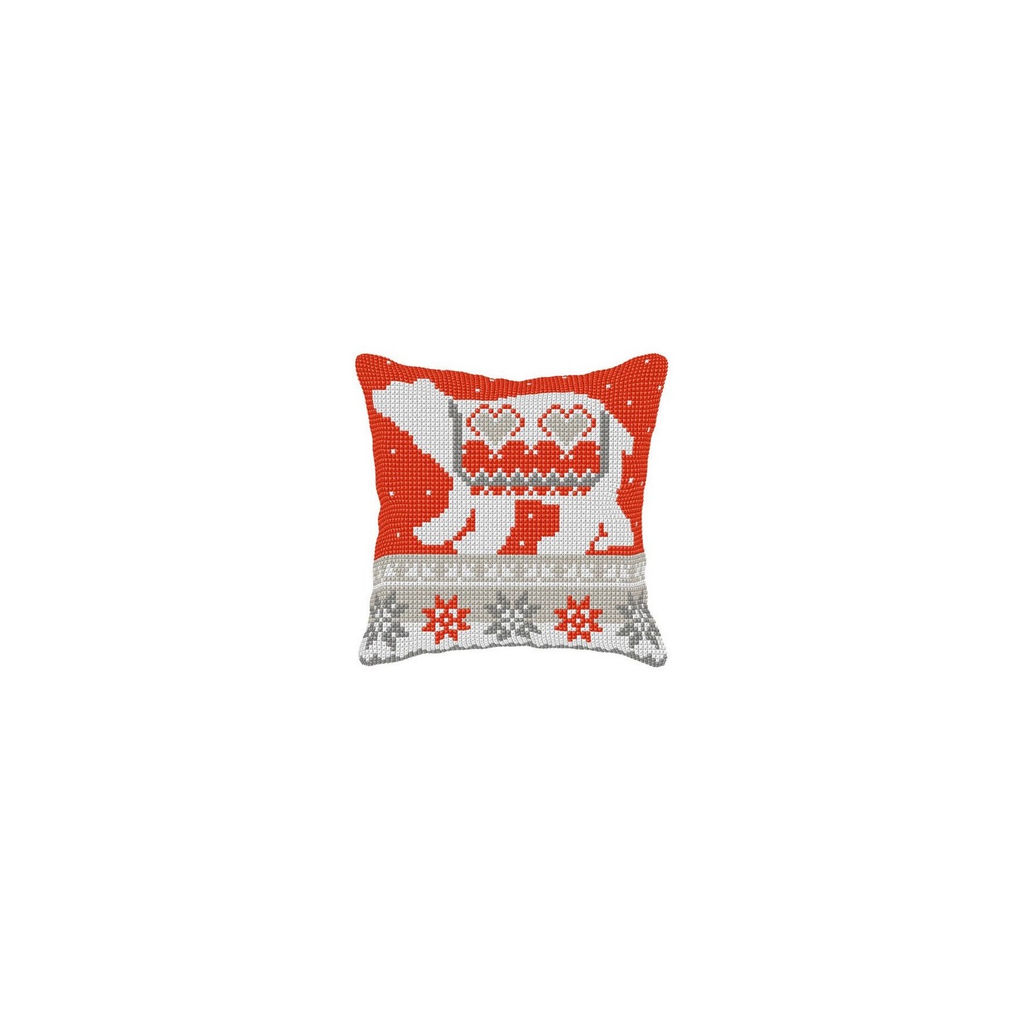 Cross stitch cushion kit Polar bear