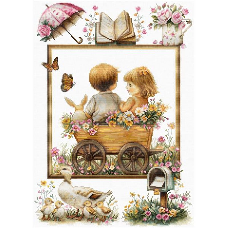 Kit de broderie Les aventures des petits