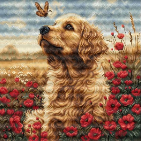 Luca-S Embroidery kit Meeting in the Flowering Field