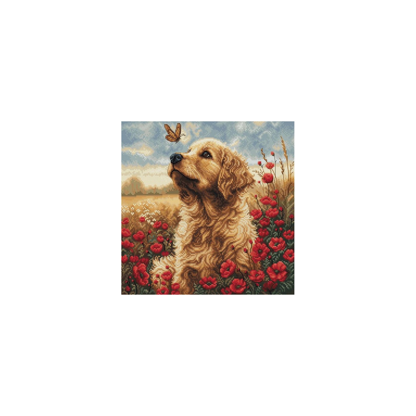 Luca-S Embroidery kit Meeting in the Flowering Field