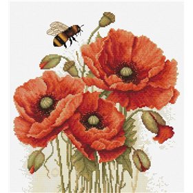 Luca-S Embroidery kit The Splendor of Summer Poppies
