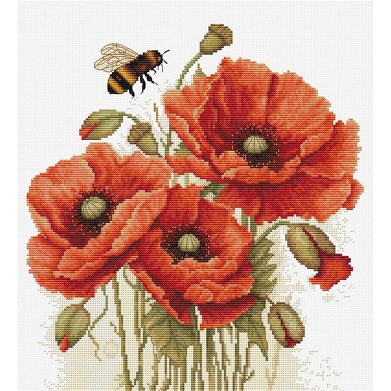 Embroidery kit The Splendor of Summer Poppies Embroidery kit The Splendor of Summer Poppies