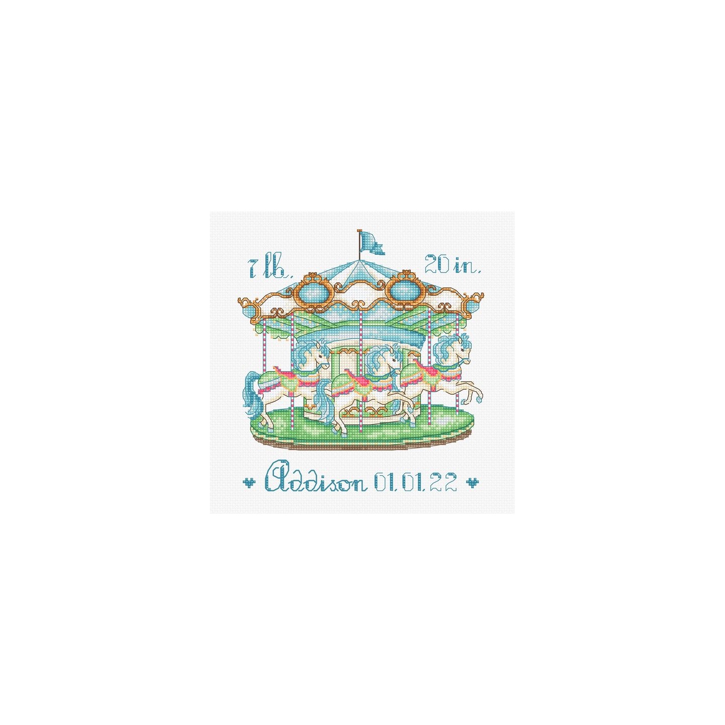 Embroidery kit Baby Carousel