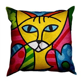 Borduurkussen Color cats