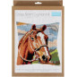 Borduurkussen Bruin paard