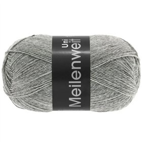 Lana Grossa Meilenweit Uni 100 Grijs 1103