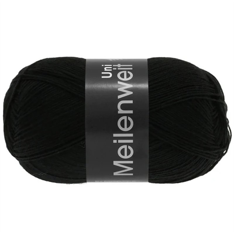 Meilenweit Uni 100 Zwart 1106