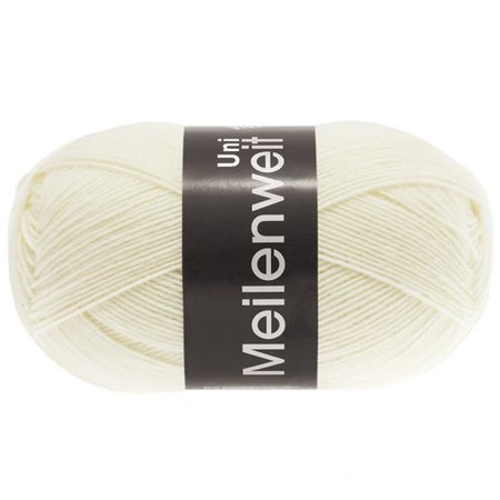 Lana Grossa Meilenweit Uni 100 Gebroken wit 1113