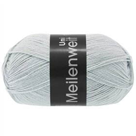 Lana Grossa Meilenweit Uni 100 Zilvergrijs1383