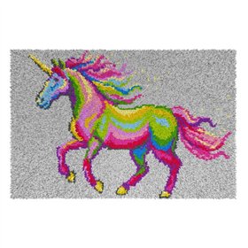 Knüpfformteppichpackung Einhorn 4249