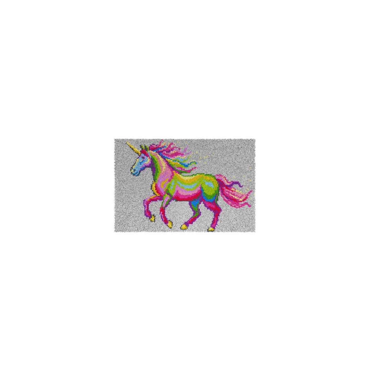 Knüpfformteppichpackung Einhorn 4249