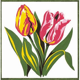 Stickset Tulpen
