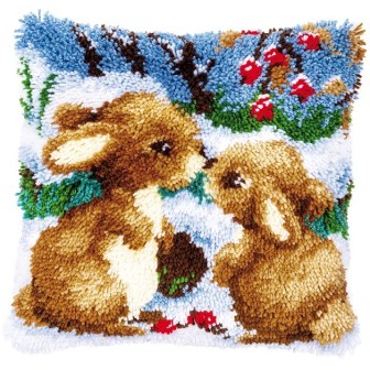 Knüpfkissenpackung Kaninchen im Schnee 147711