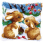 Knüpfkissenpackung Kaninchen im Schnee 147711