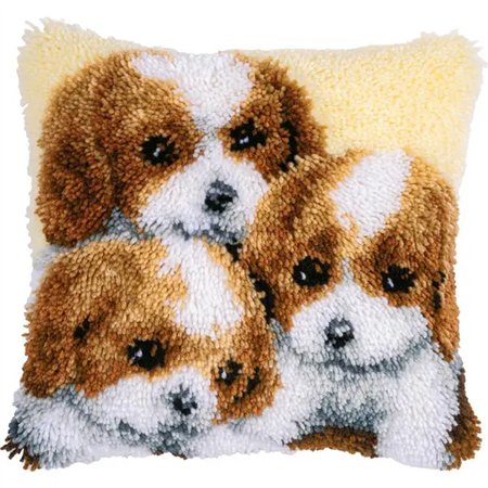 Latch hook cushion kit 3 Dogs 145646
