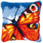 Kit coussin au point noué Papillon orange 14174