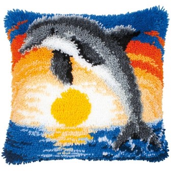 Latch hook cushion kit Dolphins 14122