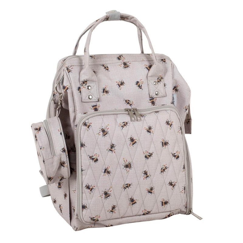 Strick- und Häkelrucksack Bienen